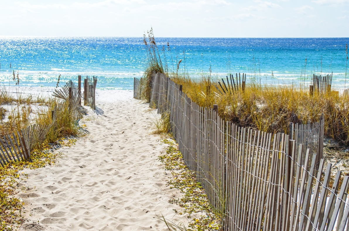 Beautiful beach on Gulf Shore